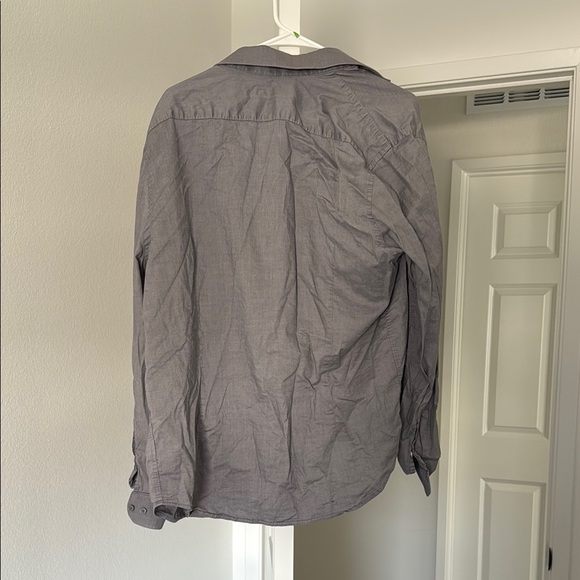 Express Men's Gray Button-Up - Picture 2 of 4